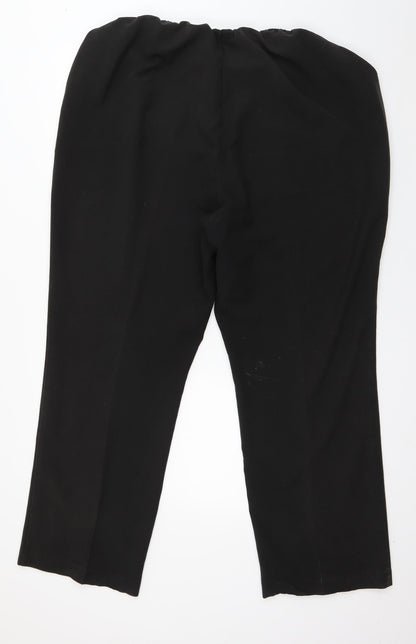 Womens UK Size 22 Bonmarché Regular Fit  Black Trousers
