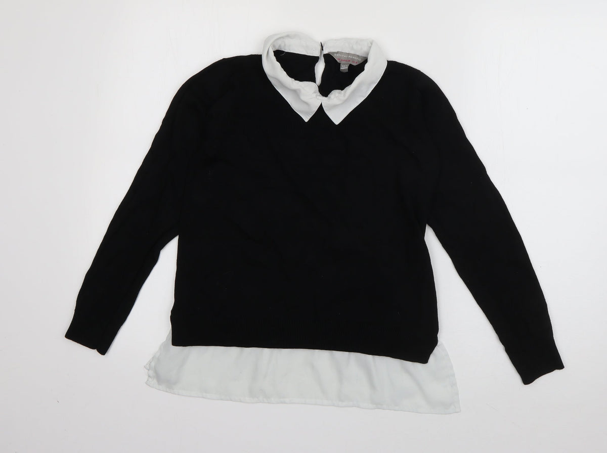 Womens UK Size 10 Dorothy Perkins Black Pullover Jumper