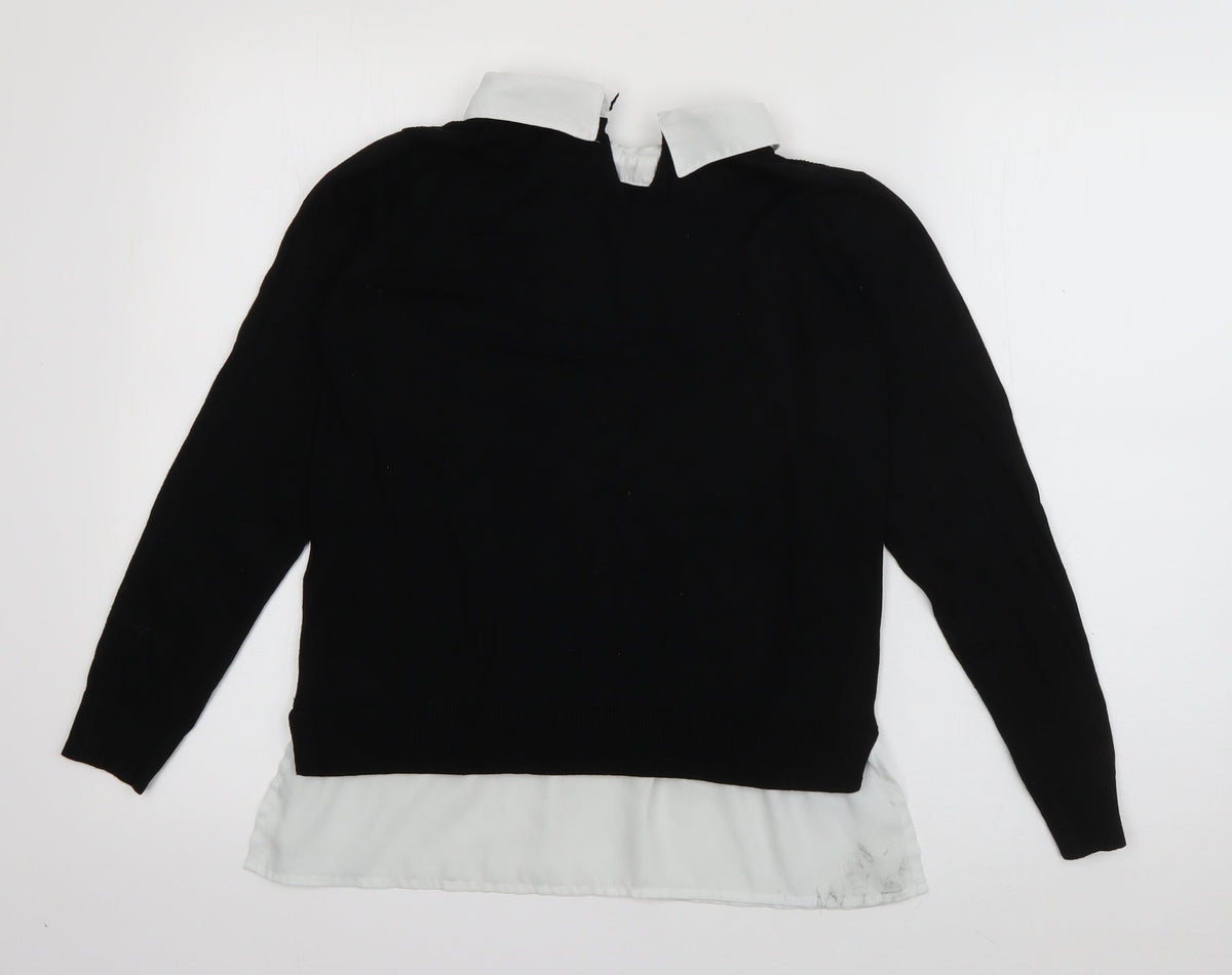 Womens UK Size 10 Dorothy Perkins Black Pullover Jumper