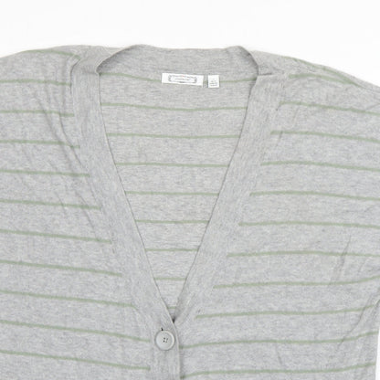 Womens UK Size 14 Aphorism Grey Cardigan Jumper
