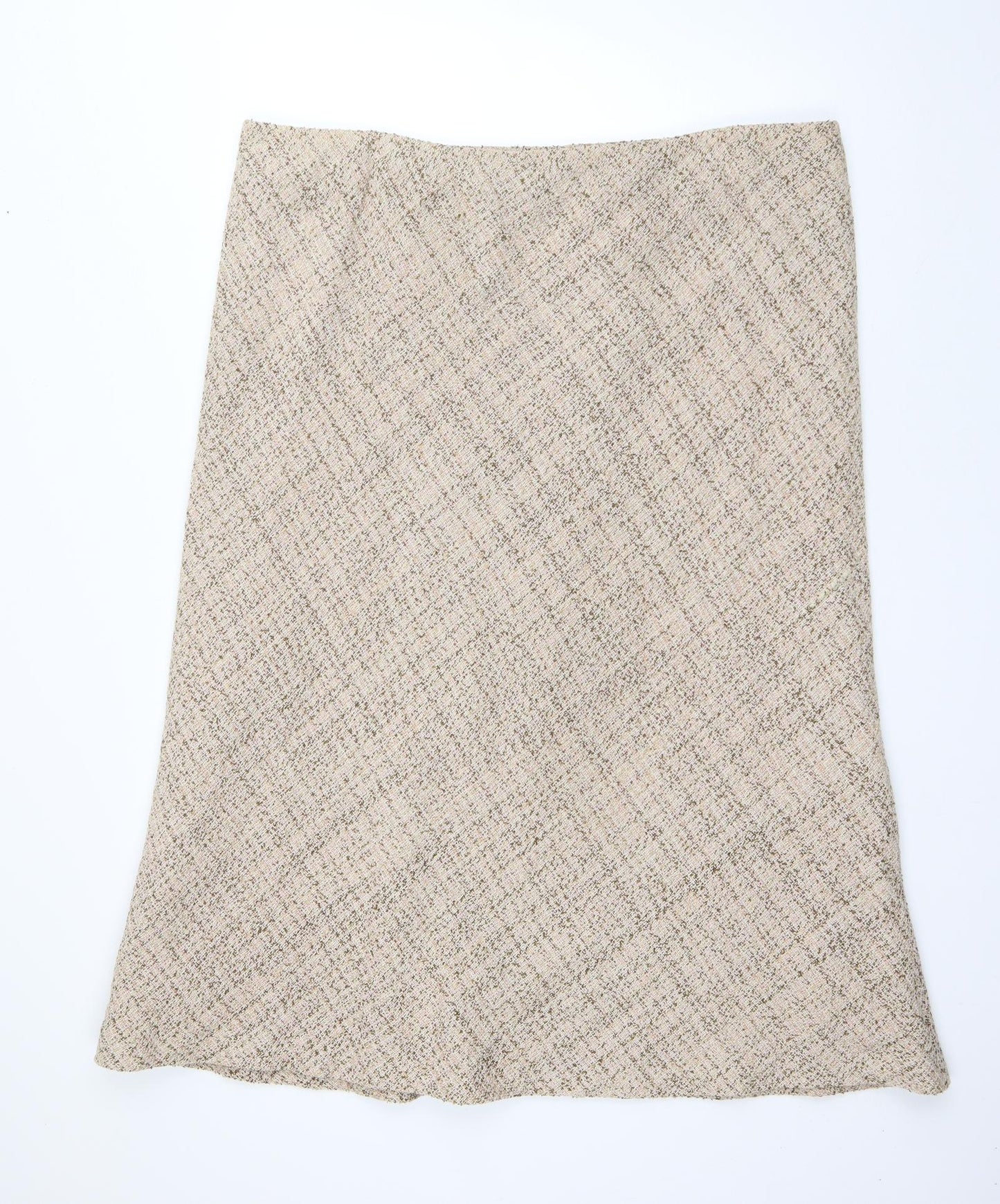 Agenda Womens Beige Striped Acrylic Straight & Pencil Skirt Size 24   Zip
