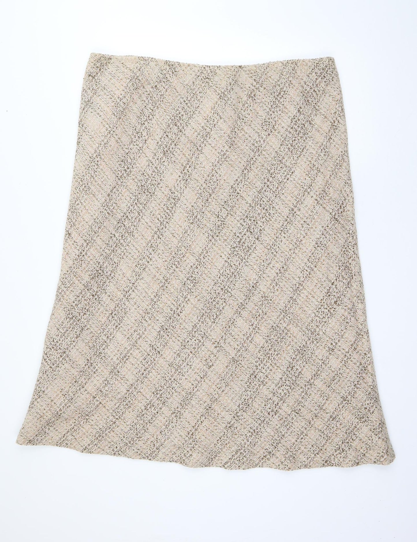 Agenda Womens Beige Striped Acrylic Straight & Pencil Skirt Size 24   Zip