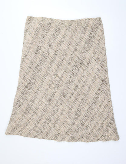 Agenda Womens Beige Striped Acrylic Straight & Pencil Skirt Size 24   Zip