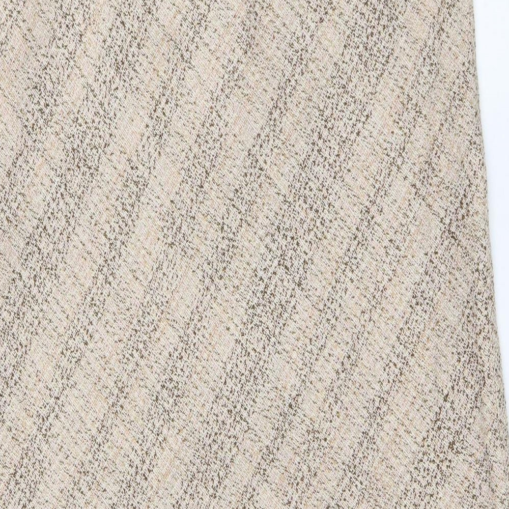 Agenda Womens Beige Striped Acrylic Straight & Pencil Skirt Size 24   Zip