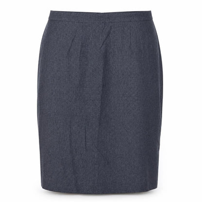Front view of Preworn women’s blue polyester straight & pencil set, size UK 42, in zip