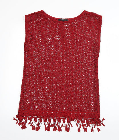 Womens UK Size 12 NEXT Red Basic Blouse