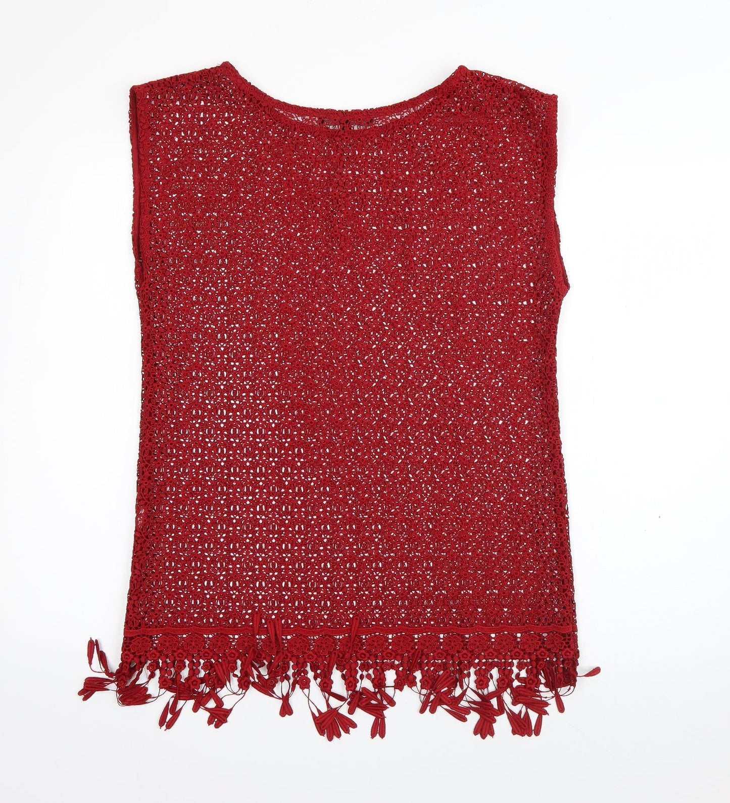 Womens UK Size 12 NEXT Red Basic Blouse