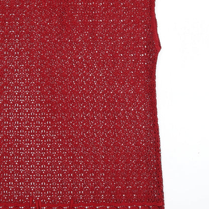 Womens UK Size 12 NEXT Red Basic Blouse