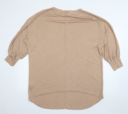 Womens UK Size L New Look Brown Pullover Jumper