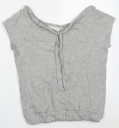 Additional front view of BHS women’s grey cotton pullover sweatshirt, size UK 16, pullover