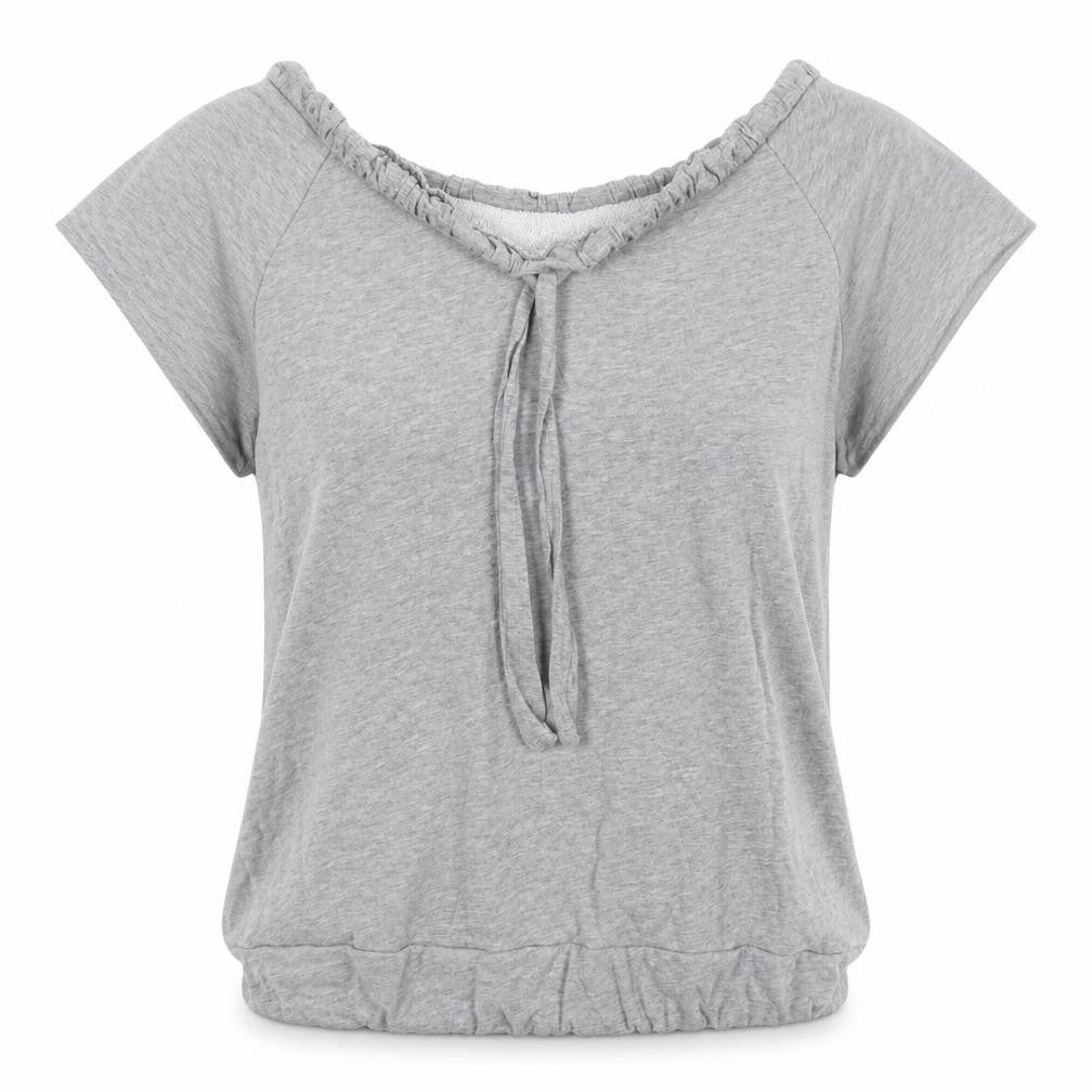 Front view of BHS women’s grey cotton pullover sweatshirt, size UK 16, pullover