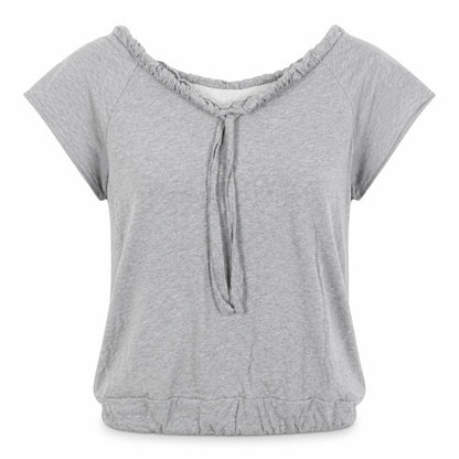 Front view of BHS women’s grey cotton pullover sweatshirt, size UK 16, pullover