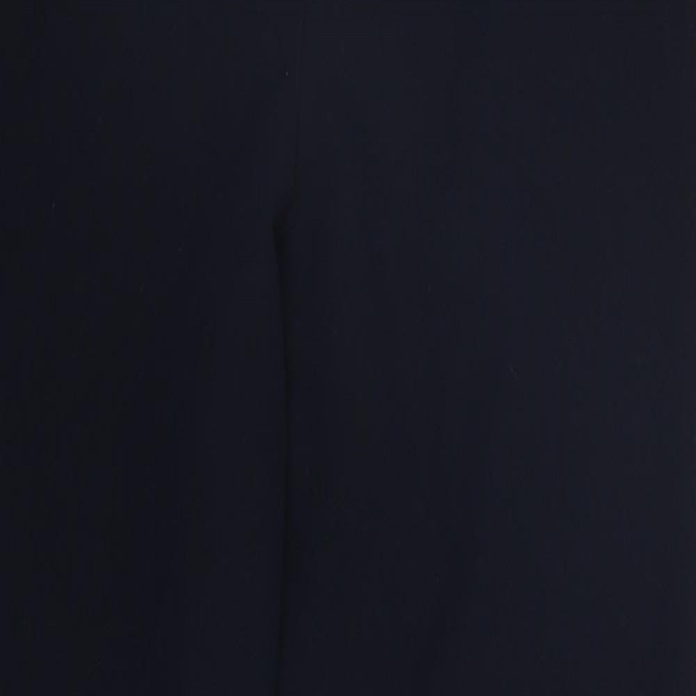 F&F Womens Blue  Polyester Trousers  Size 12 L27 in Regular Hook & Eye