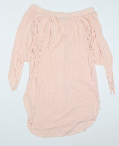 Womens UK Size M Cherry Couture Pink Basic Blouse