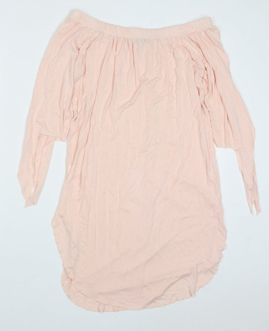 Womens UK Size M Cherry Couture Pink Basic Blouse
