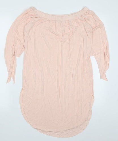 Womens UK Size M Cherry Couture Pink Basic Blouse