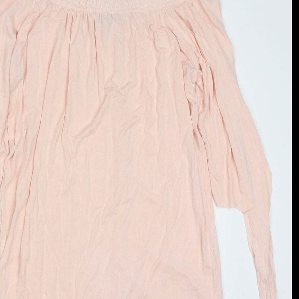 Womens UK Size M Cherry Couture Pink Basic Blouse