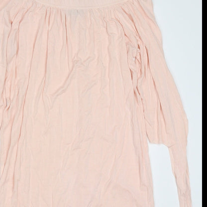Womens UK Size M Cherry Couture Pink Basic Blouse