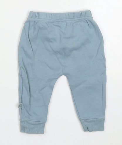 M&Co Boys Blue  Cotton Sweatpants Trousers Size 0-3 Months   - Mouse