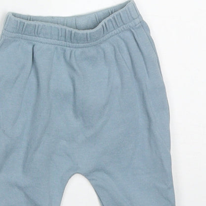 M&Co Boys Blue  Cotton Sweatpants Trousers Size 0-3 Months   - Mouse