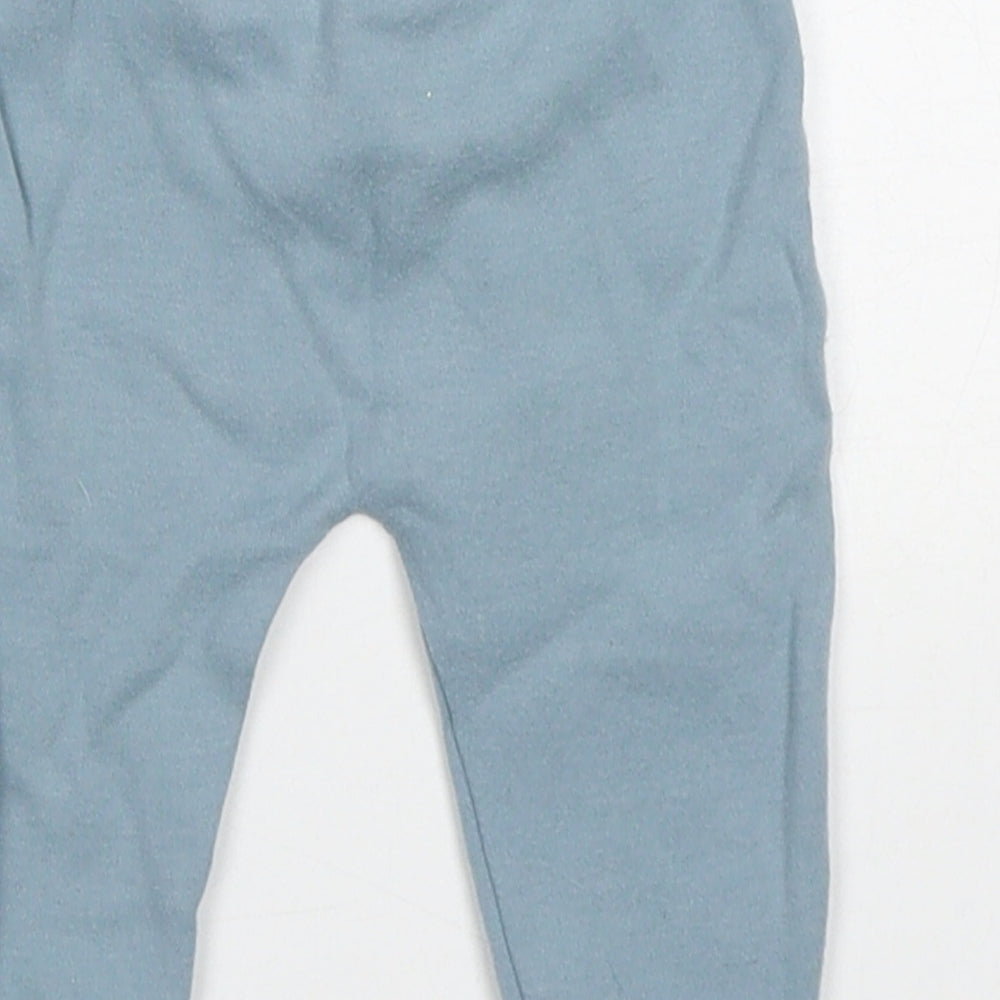 M&Co Boys Blue  Cotton Sweatpants Trousers Size 0-3 Months   - Mouse