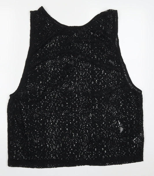 Womens UK Size M Atmosphere Black Basic Tank