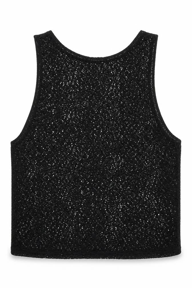 Womens UK Size M Atmosphere Black Basic Tank