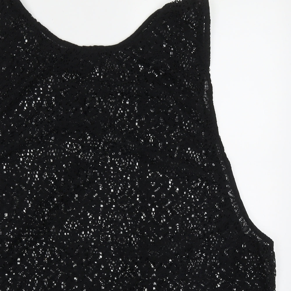 Womens UK Size M Atmosphere Black Basic Tank