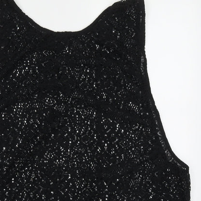 Womens UK Size M Atmosphere Black Basic Tank