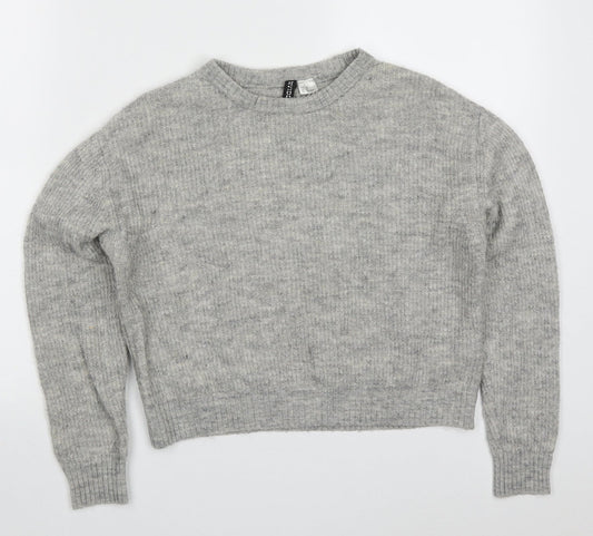 Womens UK Size XS H&M Grey Pullover Jumper