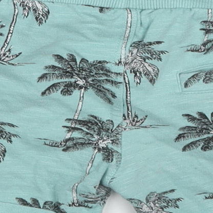 Feetje Boys Blue  Cotton Sweatpants Trousers Size 18 Months  Drawstring - Palm Tree Print Shorts