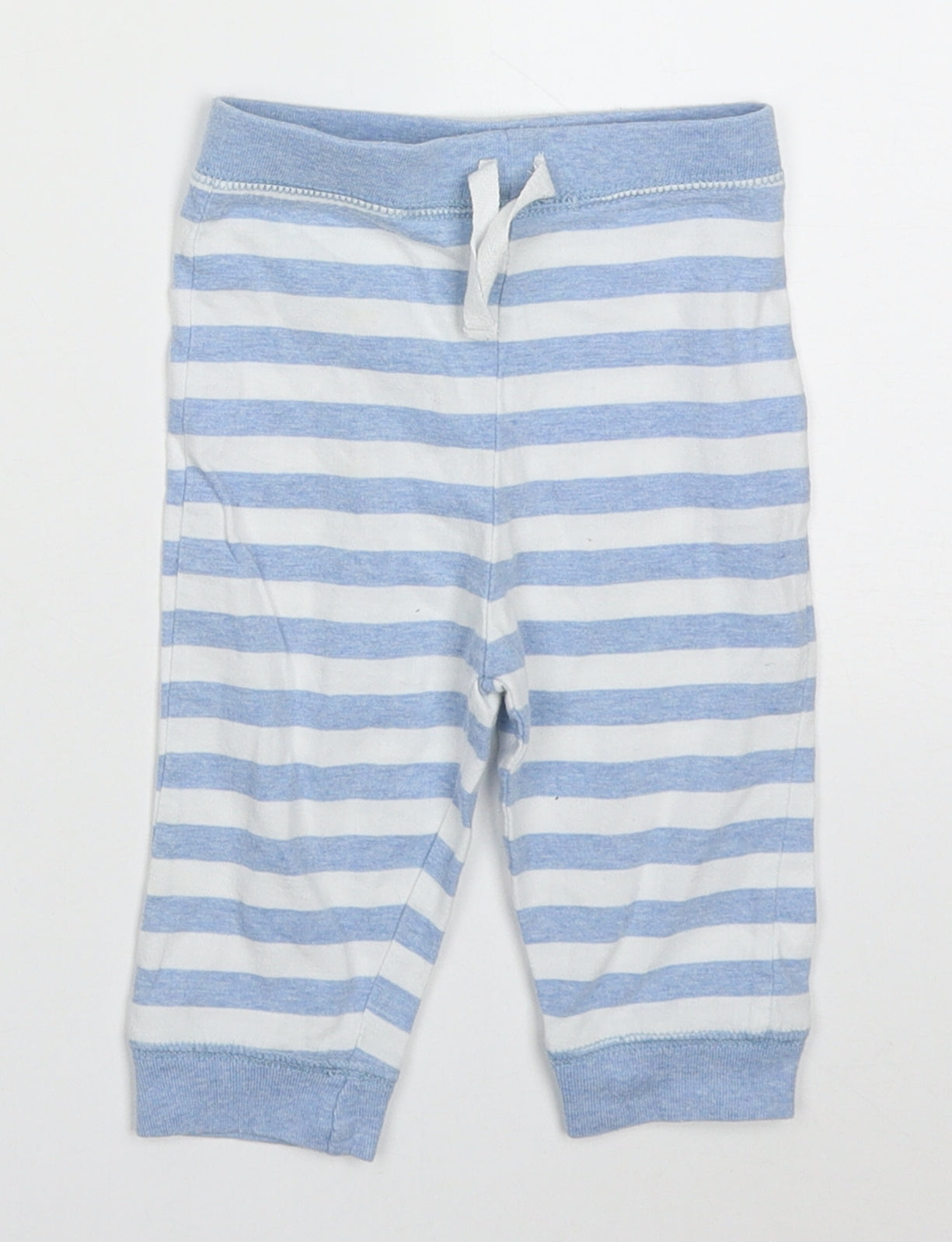 Zip Zap Baby Blue Striped Cotton Sweatpants Trousers Size 3-6 Months  Drawstring - Pyjama Pants