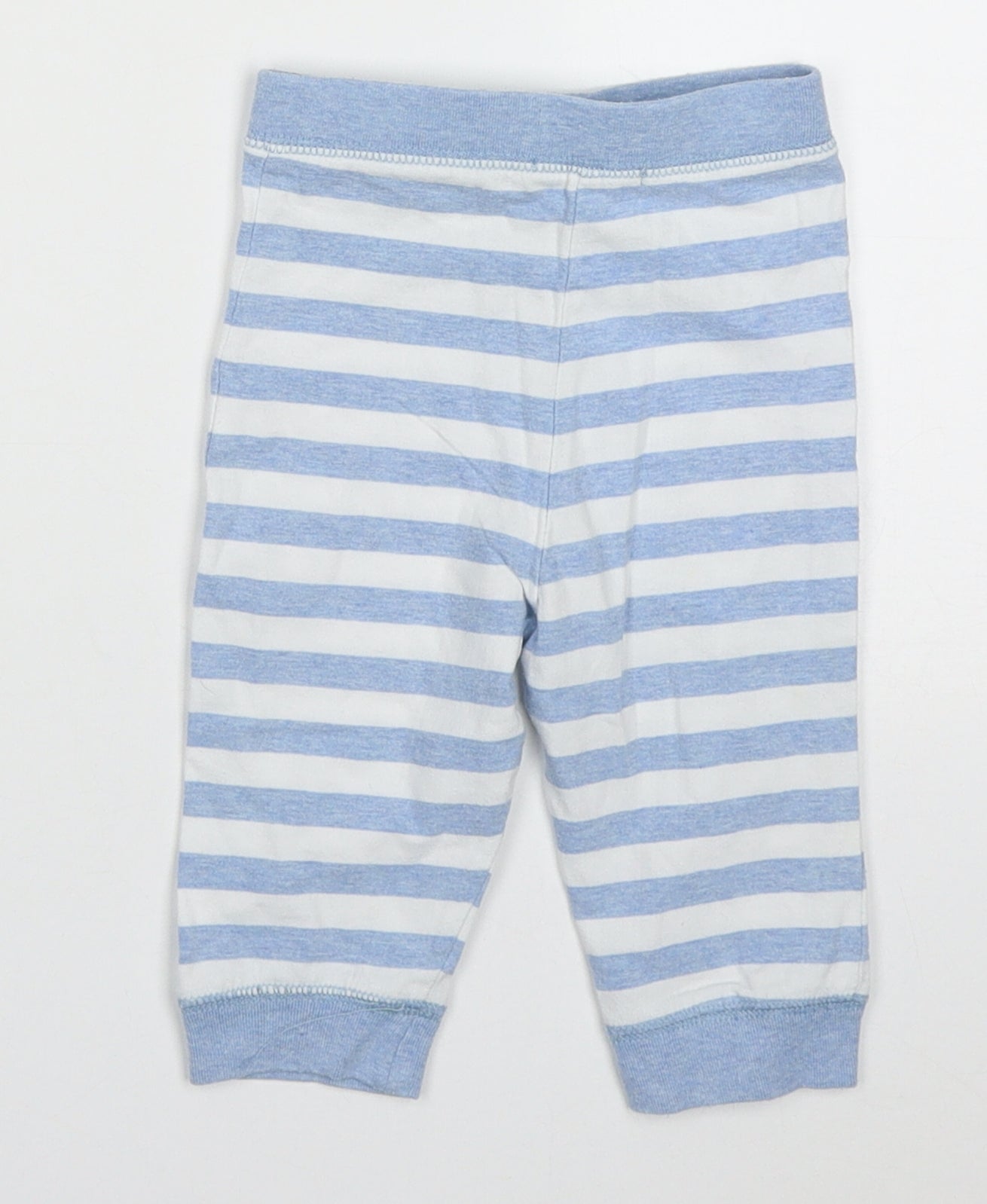 Zip Zap Baby Blue Striped Cotton Sweatpants Trousers Size 3-6 Months  Drawstring - Pyjama Pants