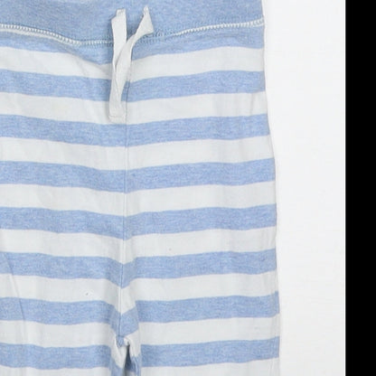 Zip Zap Baby Blue Striped Cotton Sweatpants Trousers Size 3-6 Months  Drawstring - Pyjama Pants