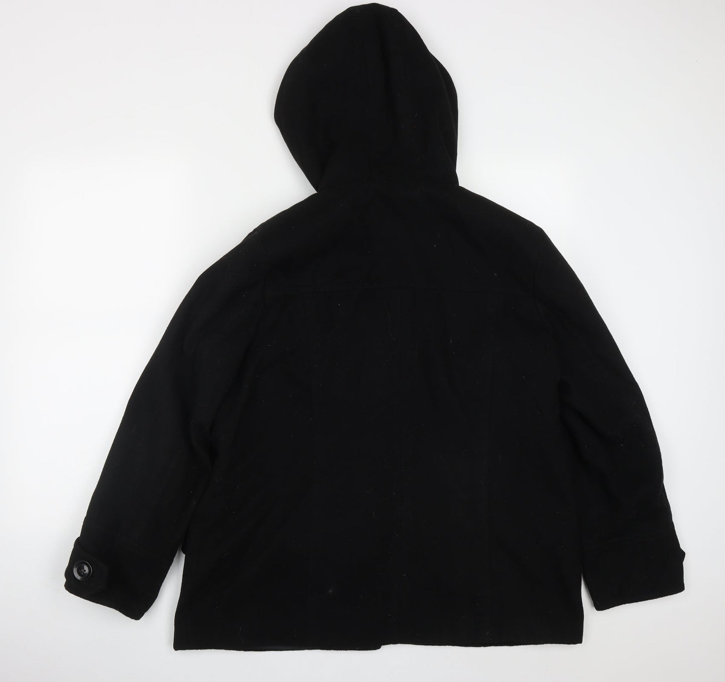 Womens UK Size 8 Wardrobe Essentials Black Pea Coat
