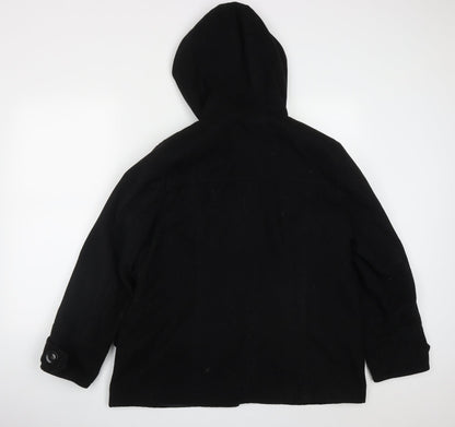 Womens UK Size 8 Wardrobe Essentials Black Pea Coat