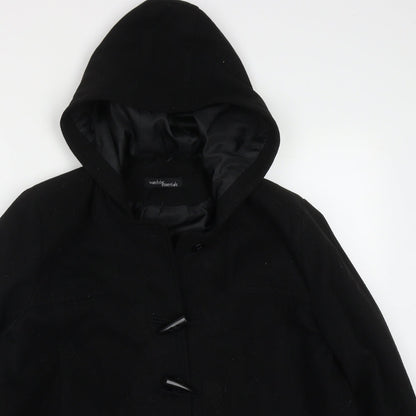 Womens UK Size 8 Wardrobe Essentials Black Pea Coat