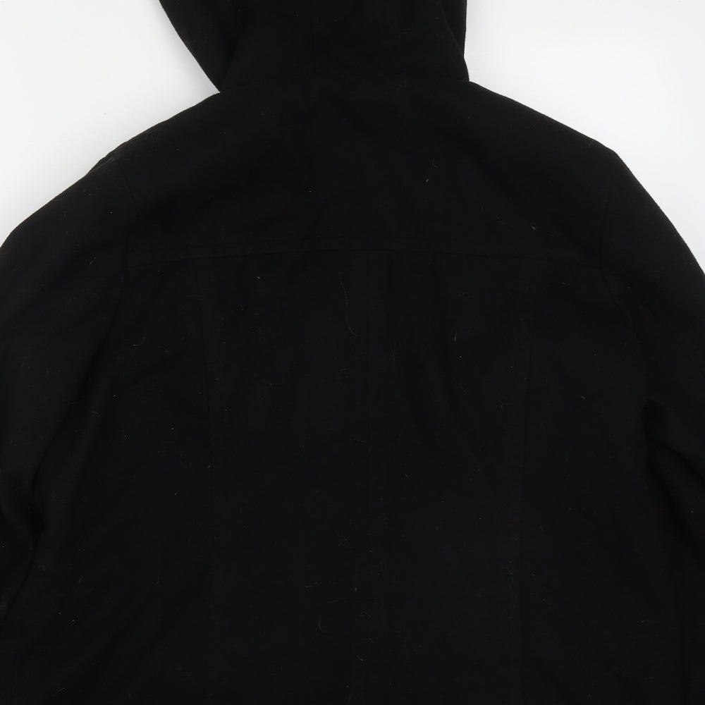 Womens UK Size 8 Wardrobe Essentials Black Pea Coat