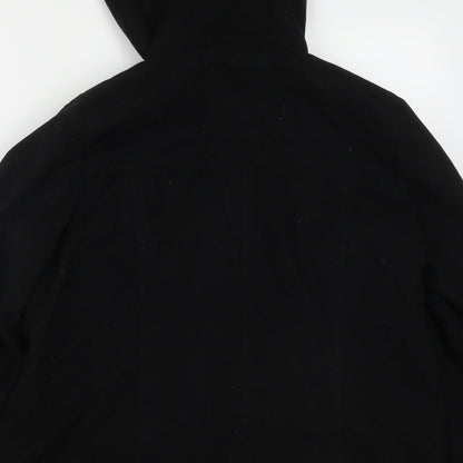 Womens UK Size 8 Wardrobe Essentials Black Pea Coat