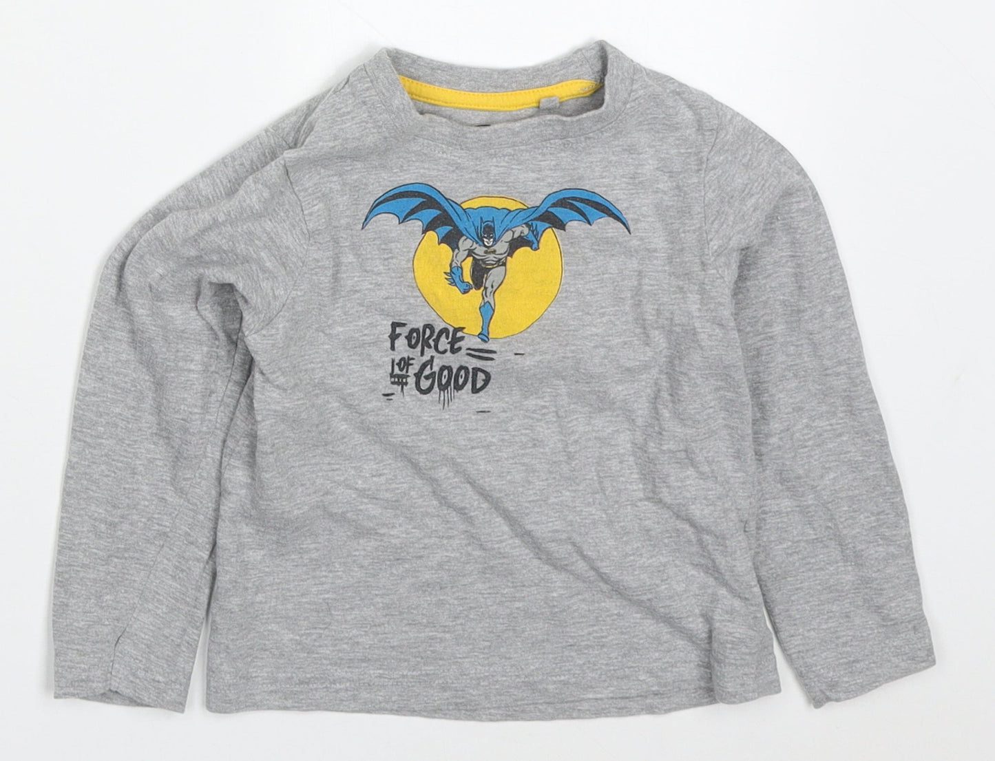 TJM Boys Green  Cotton Basic T-Shirt Size 2-3 Years Crew Neck Pullover - Batman