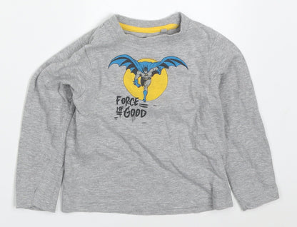 TJM Boys Green  Cotton Basic T-Shirt Size 2-3 Years Crew Neck Pullover - Batman