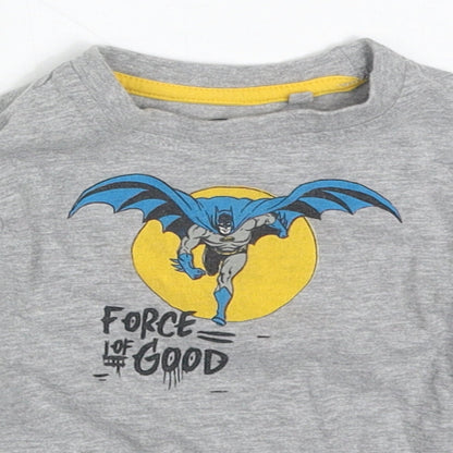 TJM Boys Green  Cotton Basic T-Shirt Size 2-3 Years Crew Neck Pullover - Batman