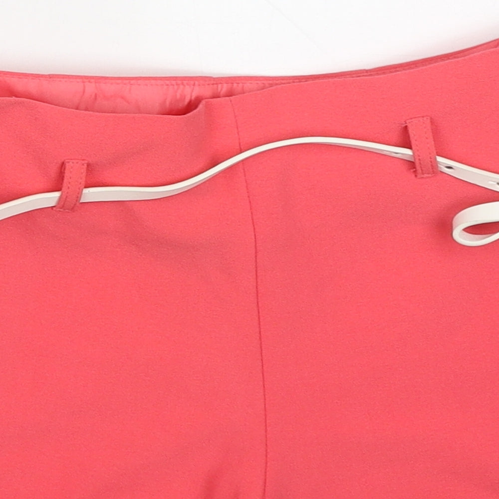 Miss Selfridge Womens Pink  Polyester Mom Shorts Size 6 L3 in Regular Zip