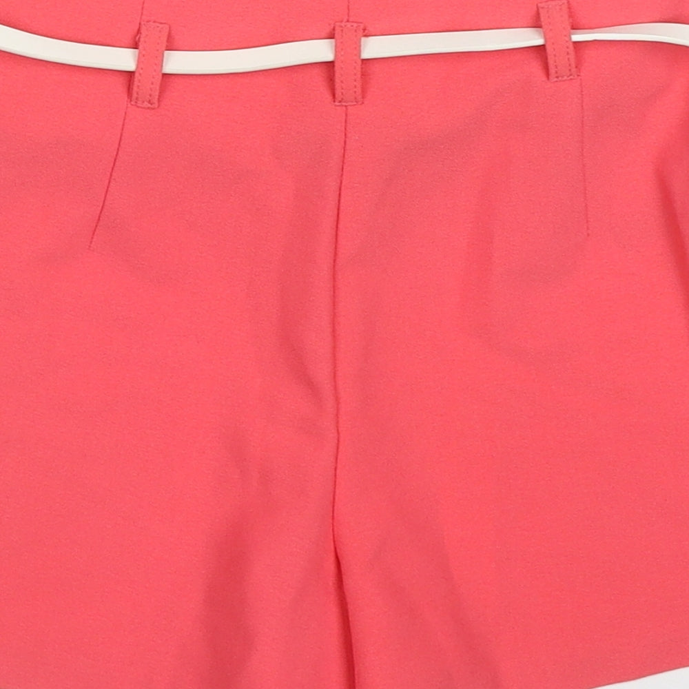 Miss Selfridge Womens Pink  Polyester Mom Shorts Size 6 L3 in Regular Zip