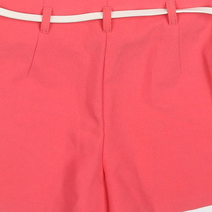 Miss Selfridge Womens Pink  Polyester Mom Shorts Size 6 L3 in Regular Zip