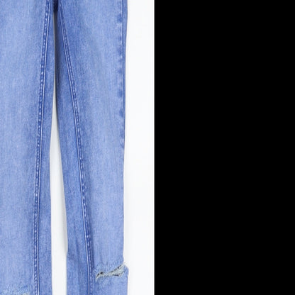New Look Womens Blue  Cotton Skinny Jeans Size 6 L30 in Regular Button
