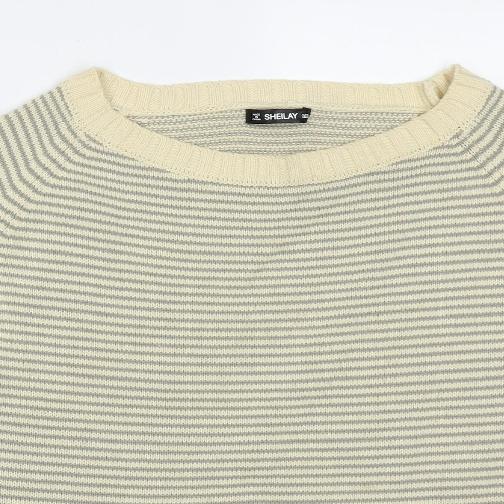 Womens UK Size S Sheilay Beige Pullover Jumper