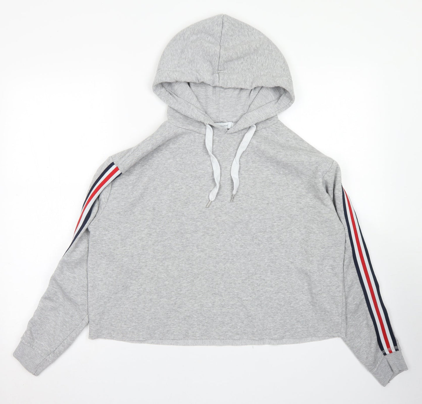 Primark Womens Grey  Polyester Pullover Hoodie Size M   - Cropped