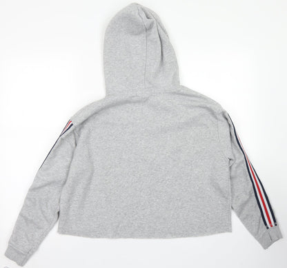 Primark Womens Grey  Polyester Pullover Hoodie Size M   - Cropped