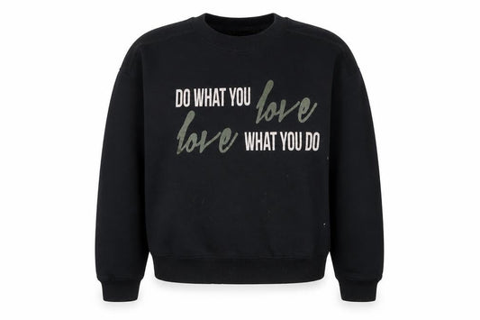 Front view of 915 Generation girls’ black polyester pullover sweatshirt, size 12-13, years